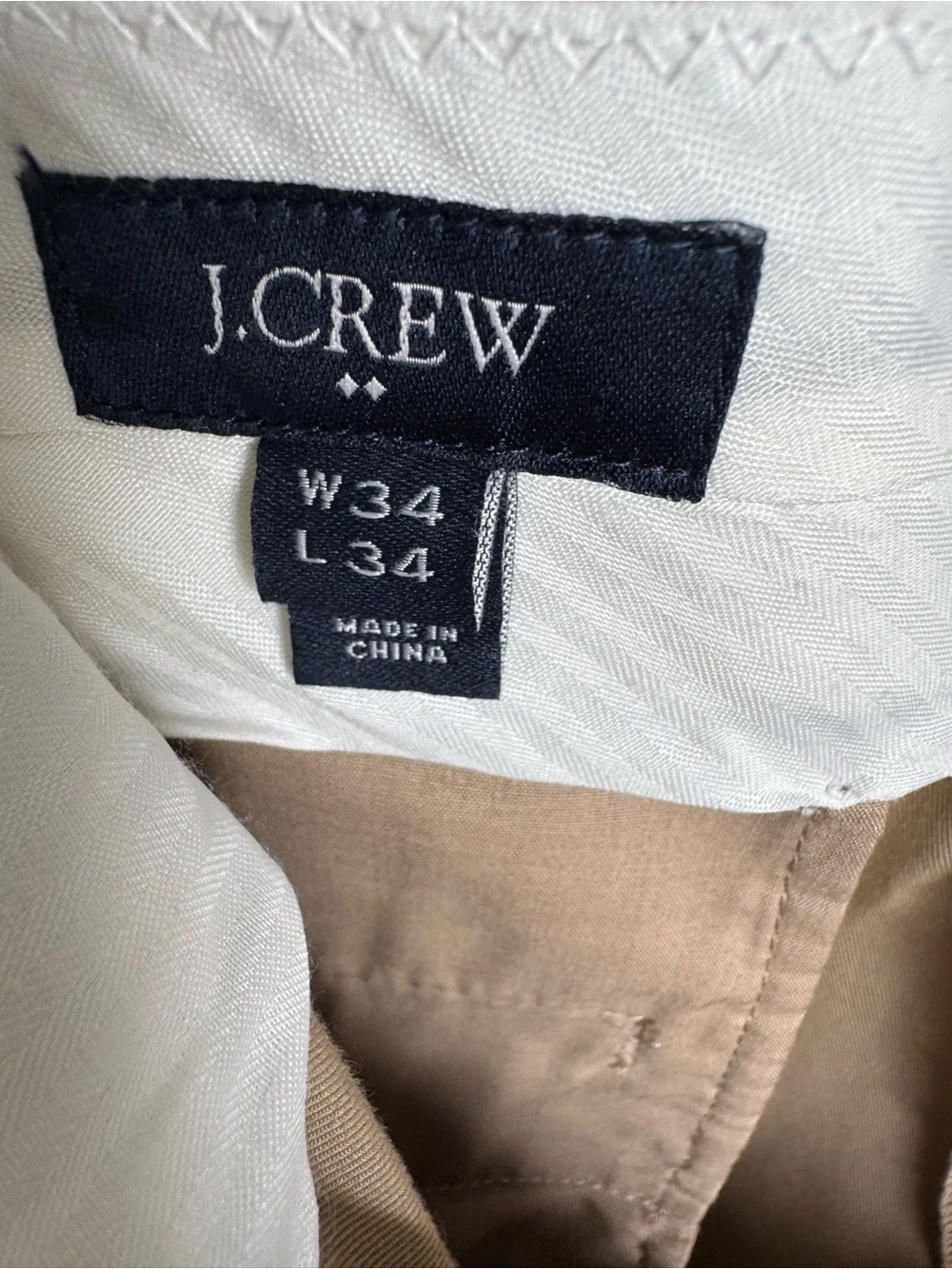 J. Crew Men's Tan Cotton Suit Jacket & Pants